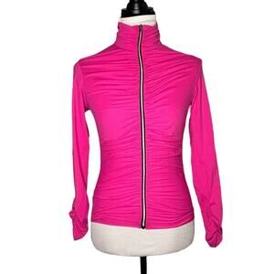 Active Angelz Full Zip Cycling Top Hot Pink Size Large